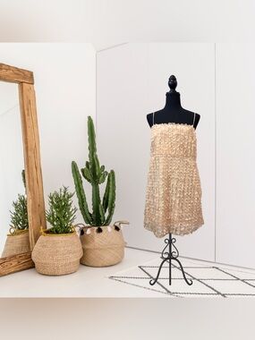 audrey adele adelaide feather & sequin mini dress Audrey Adele Adelaide Feather & Sequin Mini Dress,